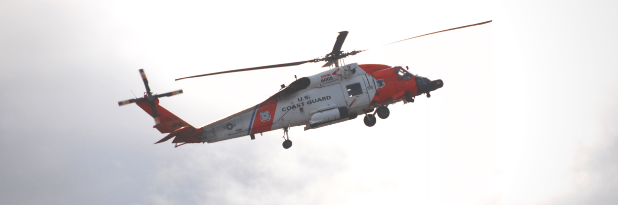 Hero Image Flying Coast Guard Helicopter