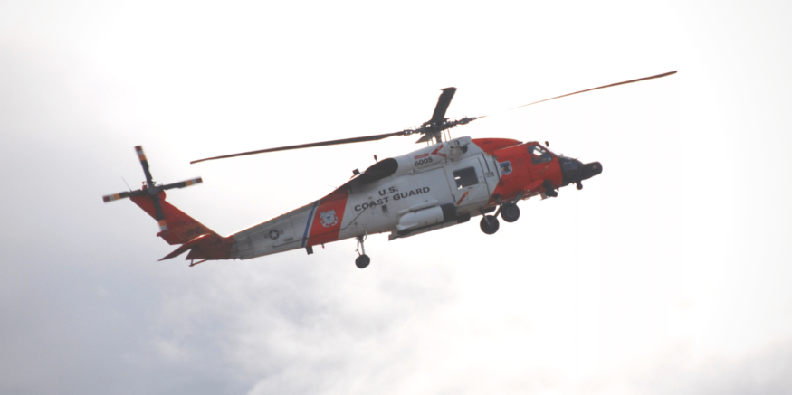 Hero Image Flying Coast Guard Helicopter