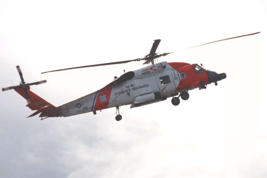Hero Image Flying Coast Guard Helicopter